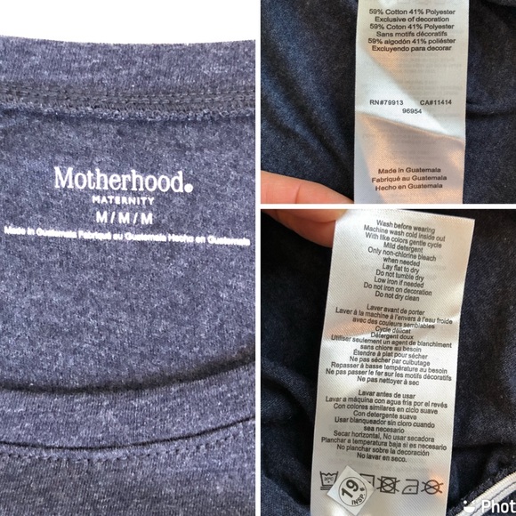 Motherhood Maternity Blue Spell Out Mama To Be Graphic Ruched Tee, size Medium - Picture 15 of 16